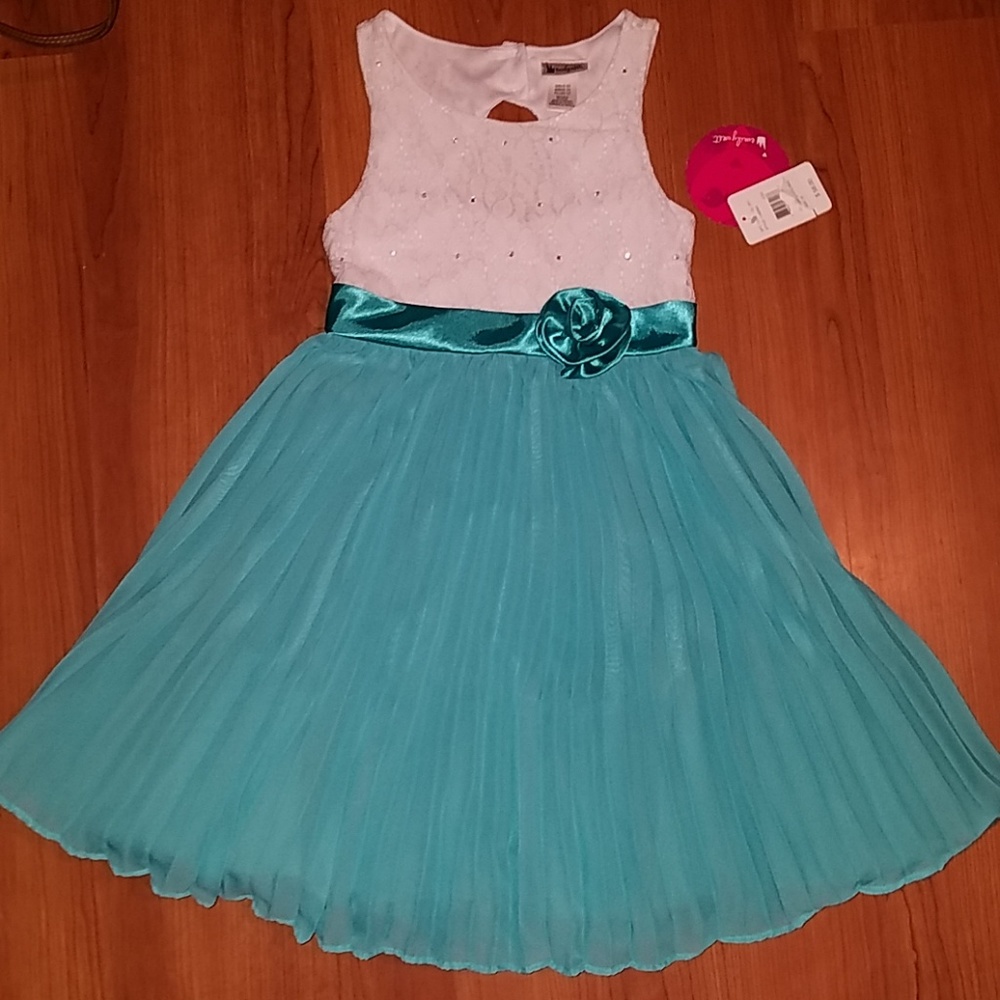 Girls Emily West turquoise dress